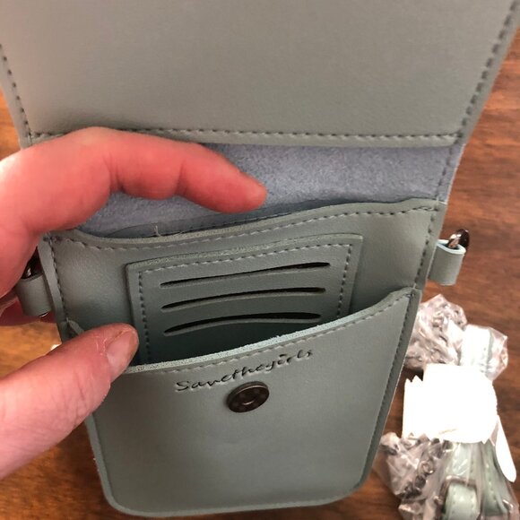 Save the Girls Touchscreen Crossbody Phone Purse "Colorado" Arctic Blue NWT - Picture 7 of 9